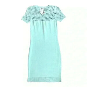 Milly of New York NWT Seaglass Yulia Net Dress Bodycon Knit Size S